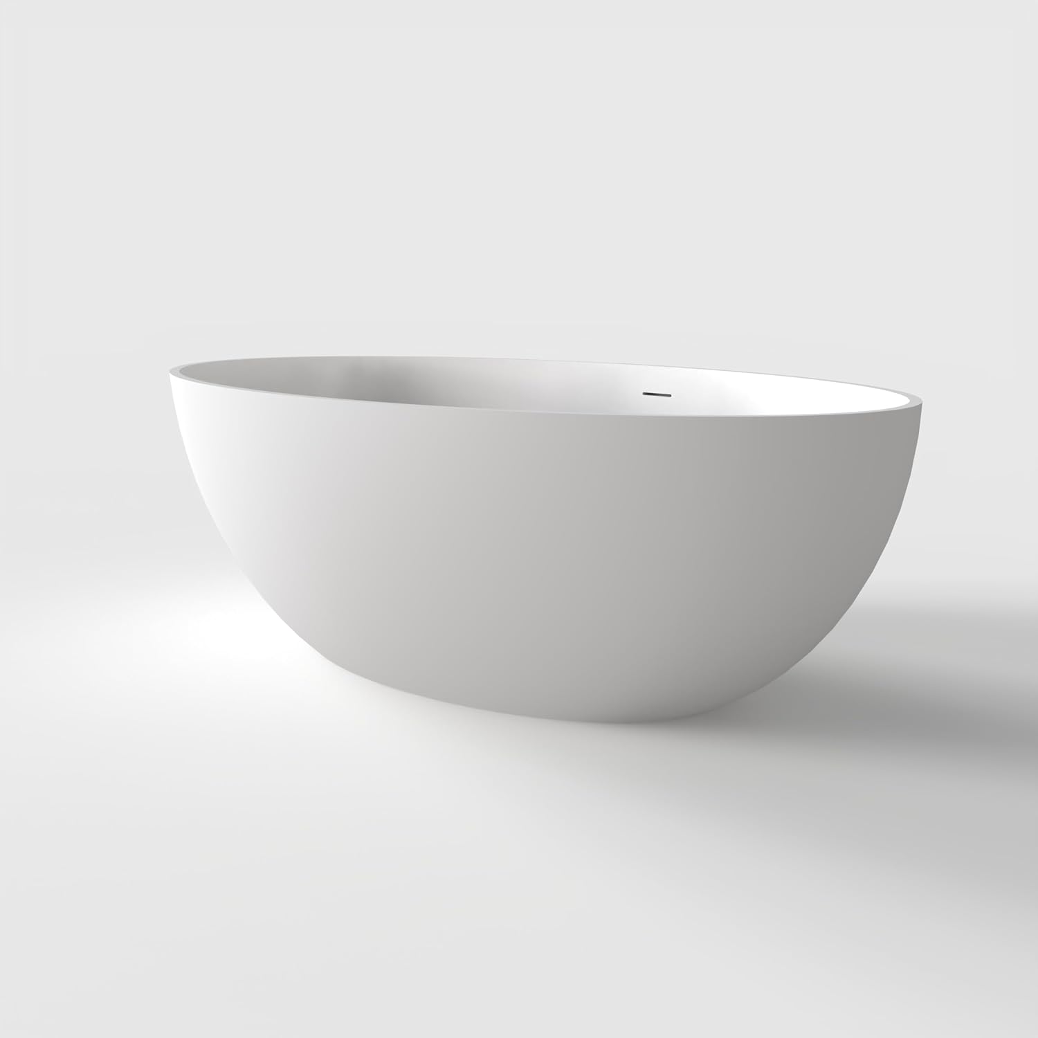67 inch freestanding solid soaking bathtub for bathroom