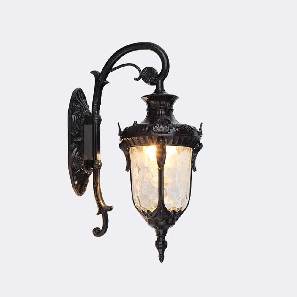 Wall Light LED Bronze V-intage Outdoor Lamp Aluminum 24' Porch Lighting Black Clamp Sconce Glass Shade Villa,Chandeliers