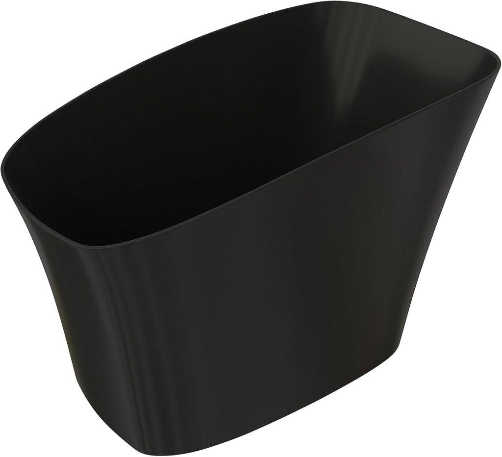 51' Upgraded Japanese Soaking Tub,Resin Stone Solid Surface Tubs Deep Soaking Freestanding Bathtub with Overflow and Pop-up Drain, Matte Black