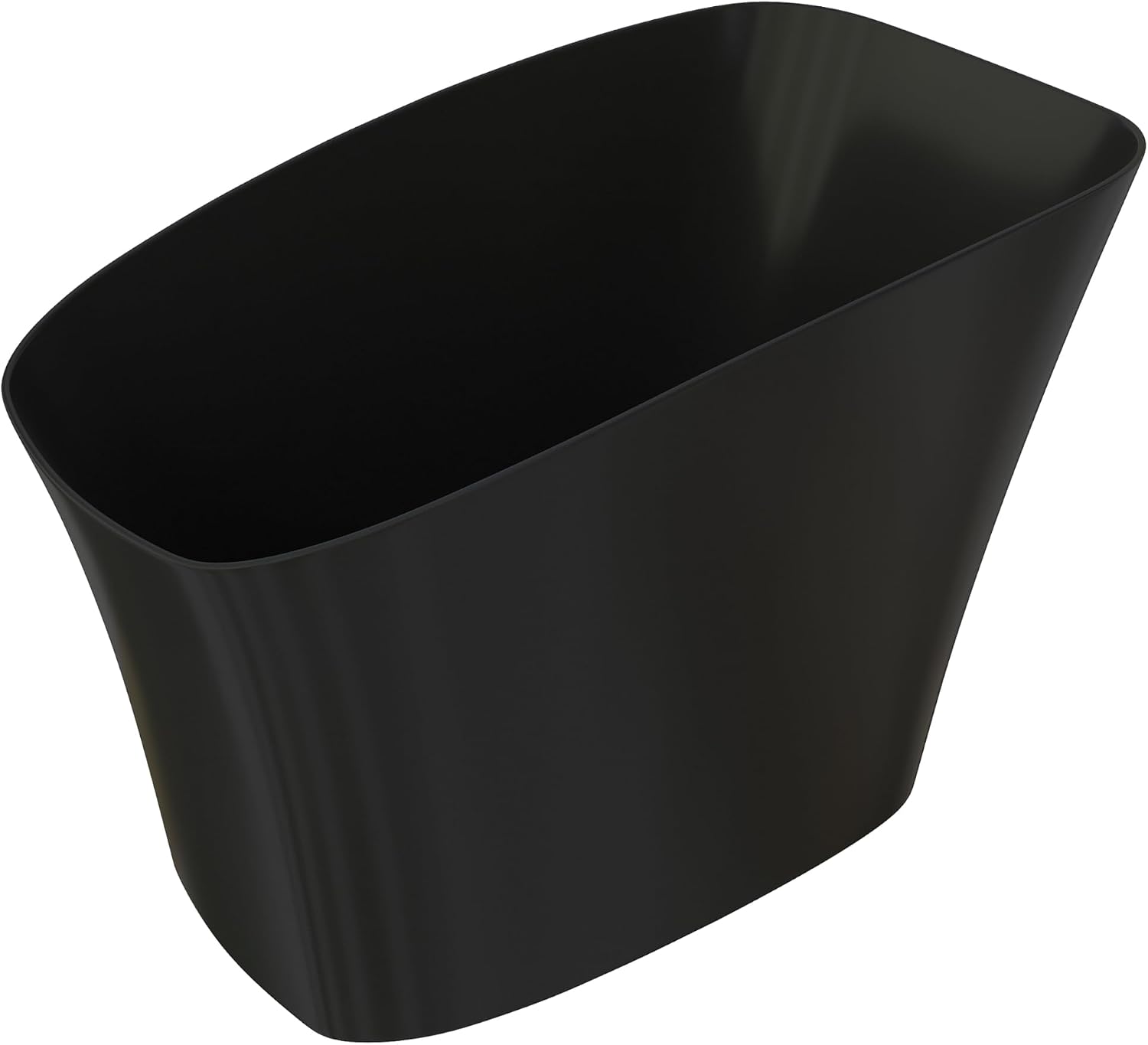 51' Upgraded Japanese Soaking Tub,Resin Stone Solid Surface Tubs Deep Soaking Freestanding Bathtub with Overflow and Pop-up Drain, Matte Black