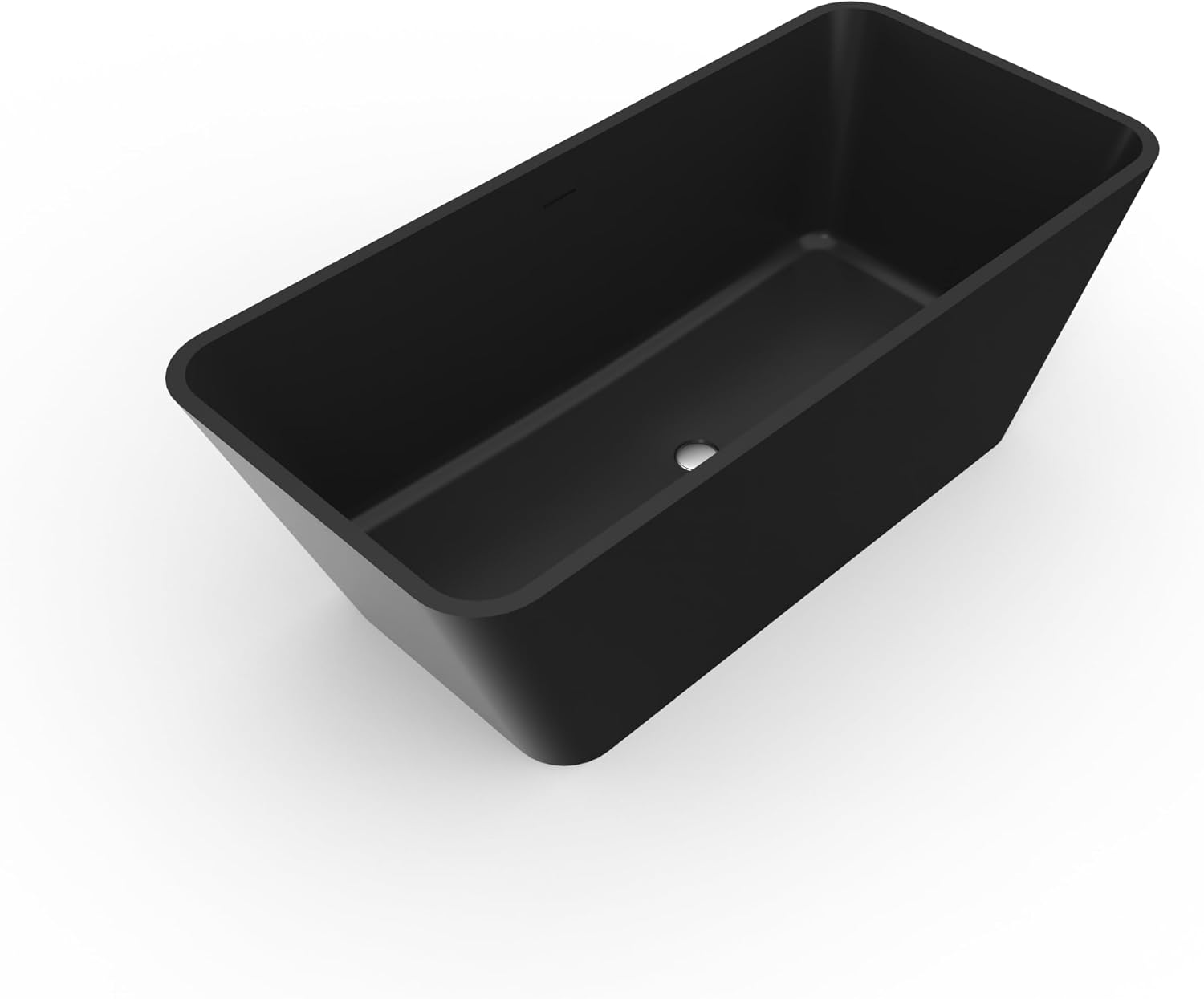 67 inch freestanding solid soaking bathtub for bathroom