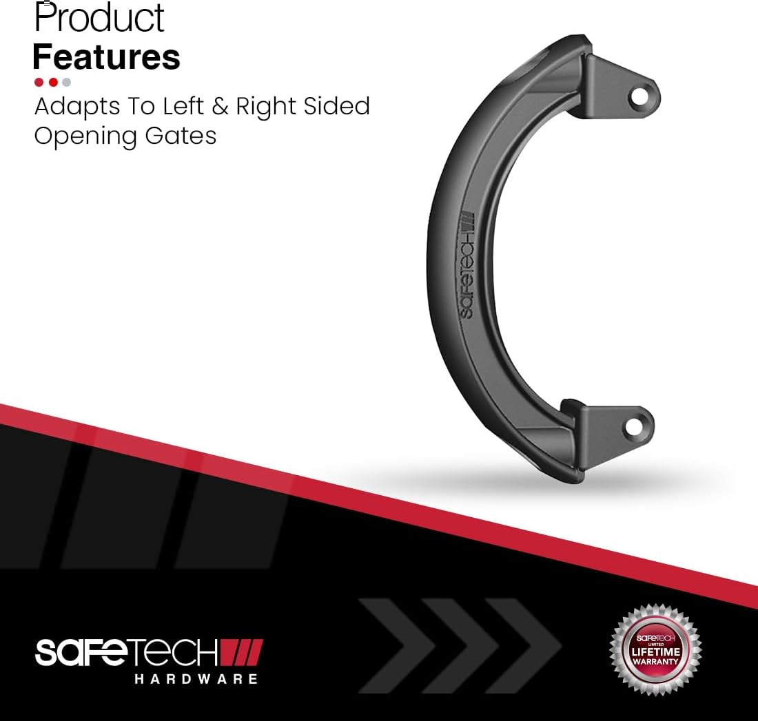 Safetech Hardware ViperX2 Gravity Gate Latch, CoilKlik Gate Hinges, Gate Handle & Large Gate Stop Bundle
