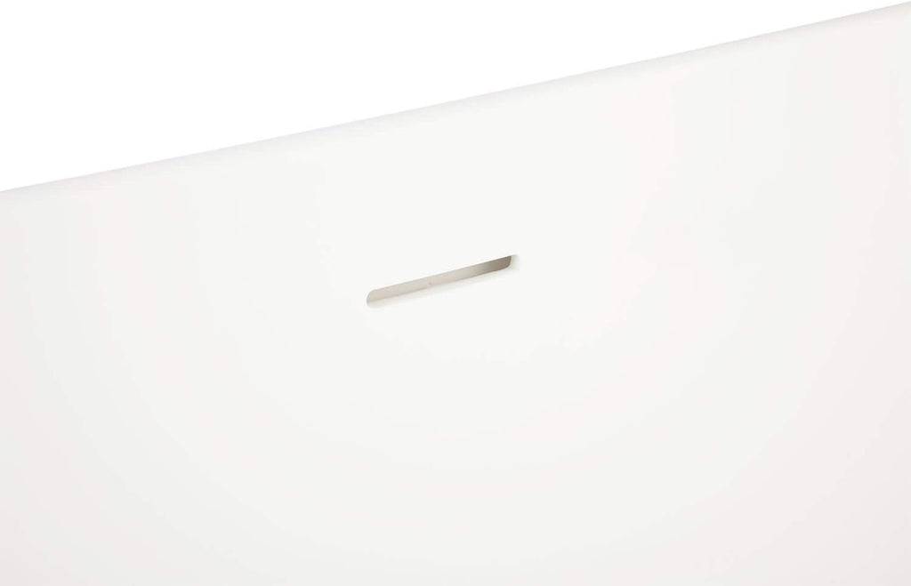 Signature Hardware 306468 Winifred 64' Resin Soaking Freestanding Tub with Integrated Drain and Overflow