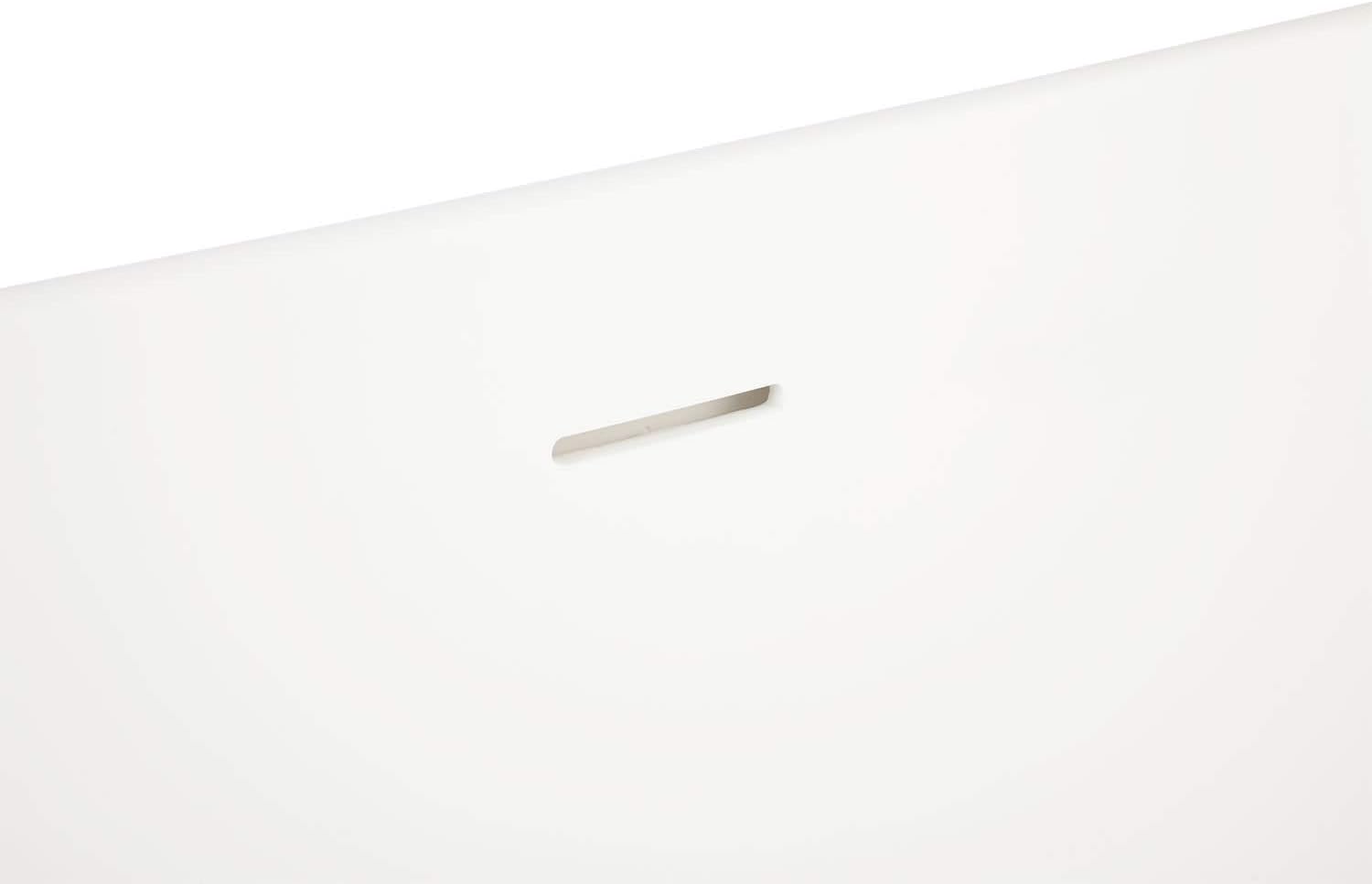Signature Hardware 306468 Winifred 64' Resin Soaking Freestanding Tub with Integrated Drain and Overflow