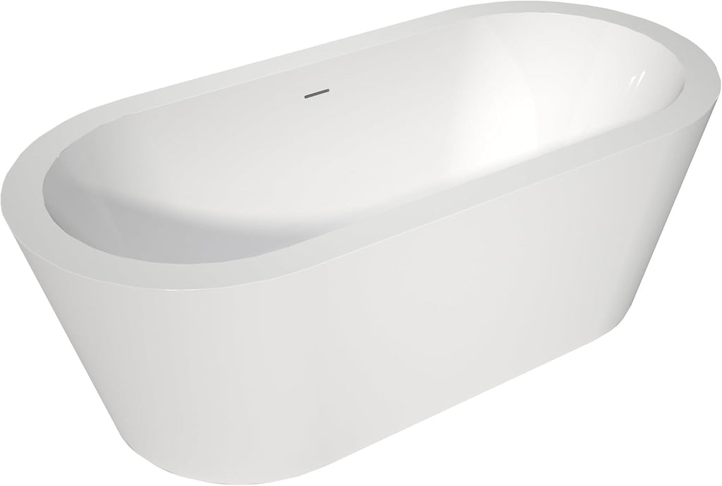 Acrylic Free Standing Tubs 67', Soaking Tubs, Luxury Deep Soaking Bath tubs,White