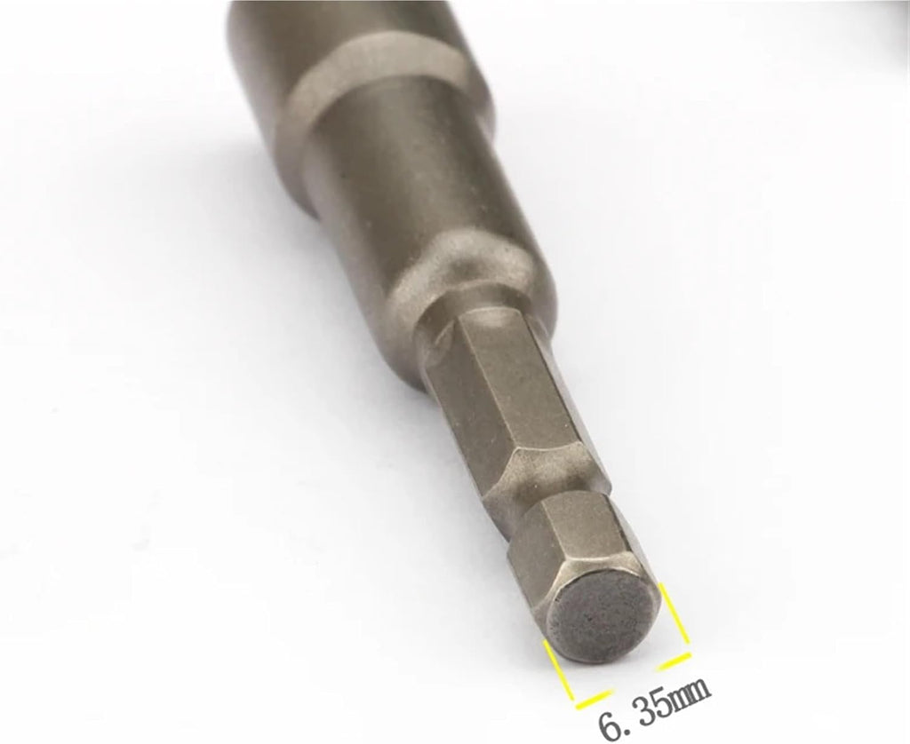 65mm Length Electric Power Magnetic Screwdriver Nut Driver Set Impact 1/4' Hex Shank Metric Wrench Socket Bit 6-24mm(14pcs 6-19mm)