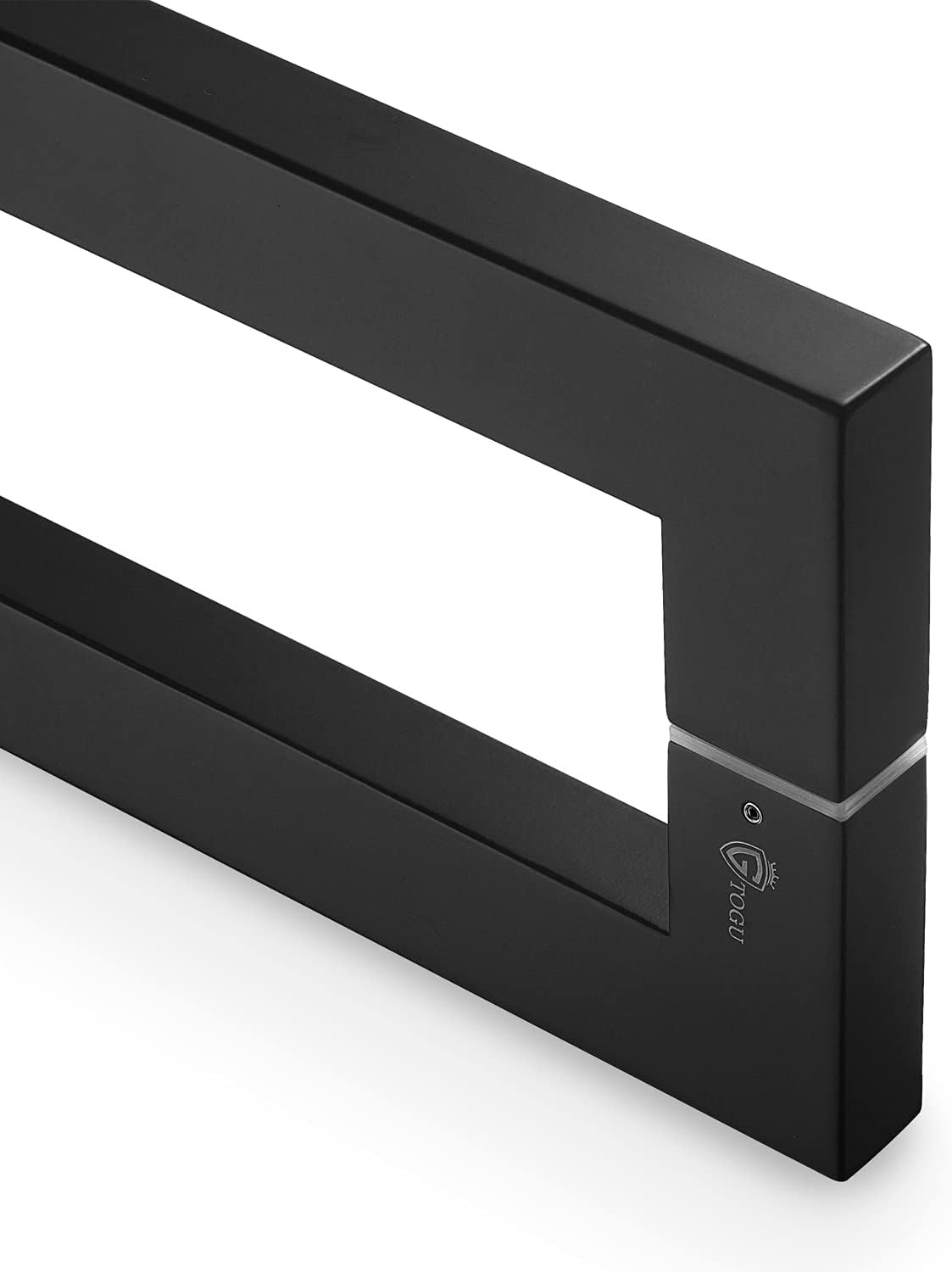 TOGU TG-6013 1800mm/71 inches Square/Rectangle Shape Stainless Steel Push Pull Door Handle for Solid Wood, Timber, Glass and Steel Doors, Full Matte Black Finish