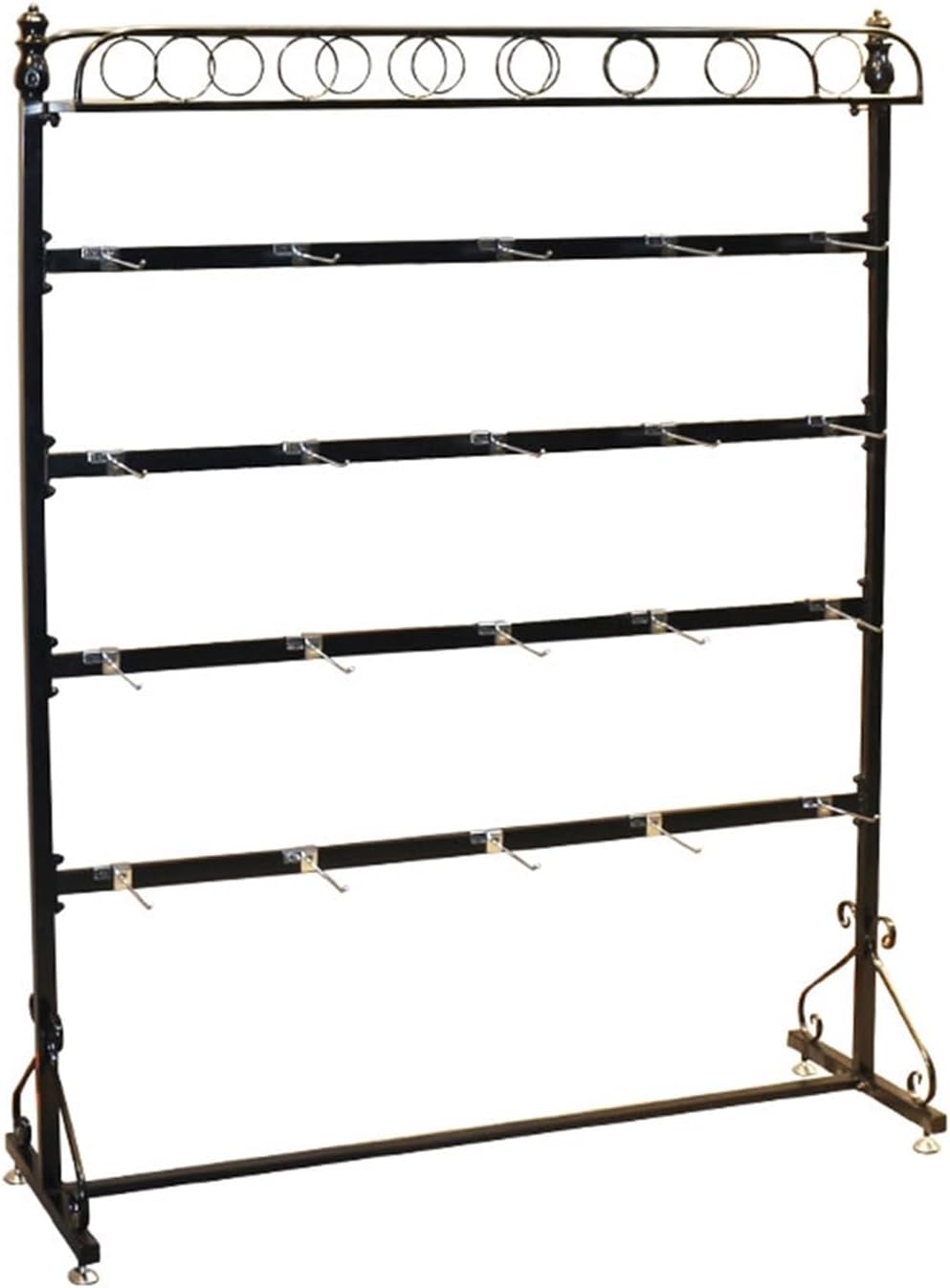Retail Display Racks, Underwear Rack, Clothing Store Garment Rack Sock Rack, Versatile Bra Slippers Panties Swimsuit Shorts Accessories Storage Hange(Black-120x40x150CM