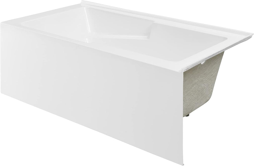 Reims 60' x 32' Right-Hand Drain Drain Alcove Tub with Corner Apron