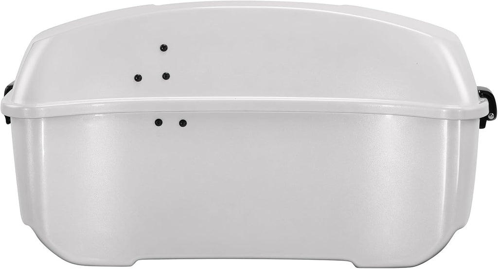 TCMT King Motorcycle Trunk Fit For Harley Touring 2014-2025 CVO Road King Road Glide Street Glide Electra Glide Trunk White Onyx Pearl