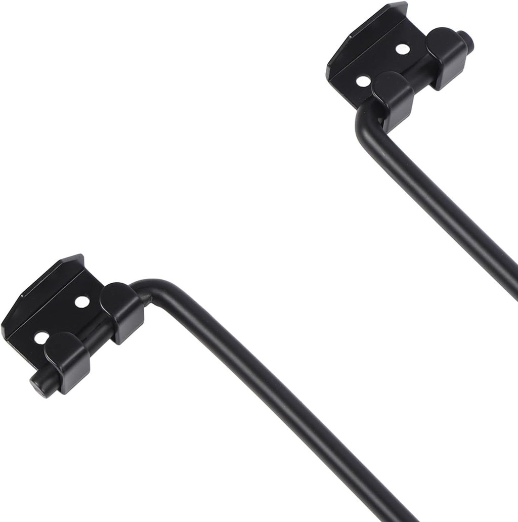 WALFRONT Heavy Duty Gate Drop Rod 36Inch Door Cane Bolt Wood Metal Fence Stopper Wrought Iron Gate Latches Black Finish for Doors Gates Fences Wood Metal Gates