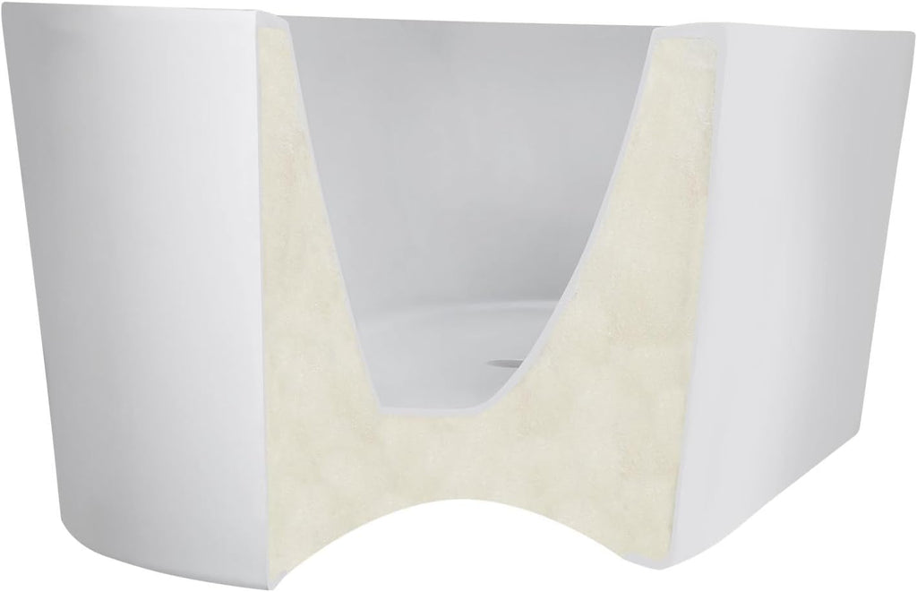 Signature Hardware 948090-60-I Treece 60' Acrylic Freestanding Tub with Integrated Drain and Overflow and Foam Insulation - White