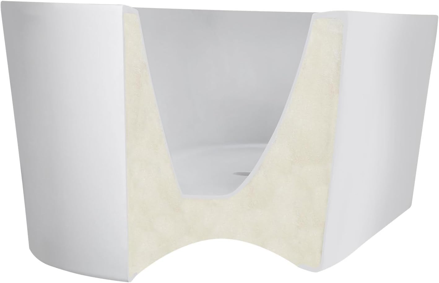 Signature Hardware 948090-60-I Treece 60' Acrylic Freestanding Tub with Integrated Drain and Overflow and Foam Insulation - White