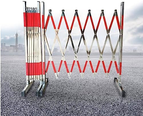 Mobile Expandable Metal Barricade, Foldable Stainless Steel Safety Barrier, Retractable Traffic Fence, Quick-Block Scissor Gate for Crowd Control and Event Management