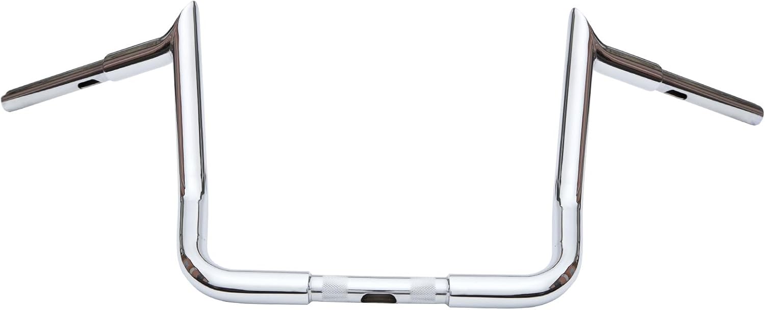 12' Rise Bar 1 1/4' Meathook Ape Hangers 32mm Handlebars fit for Harley Road king Electra Street Glide Ultra limited 1996-2024 Chrome