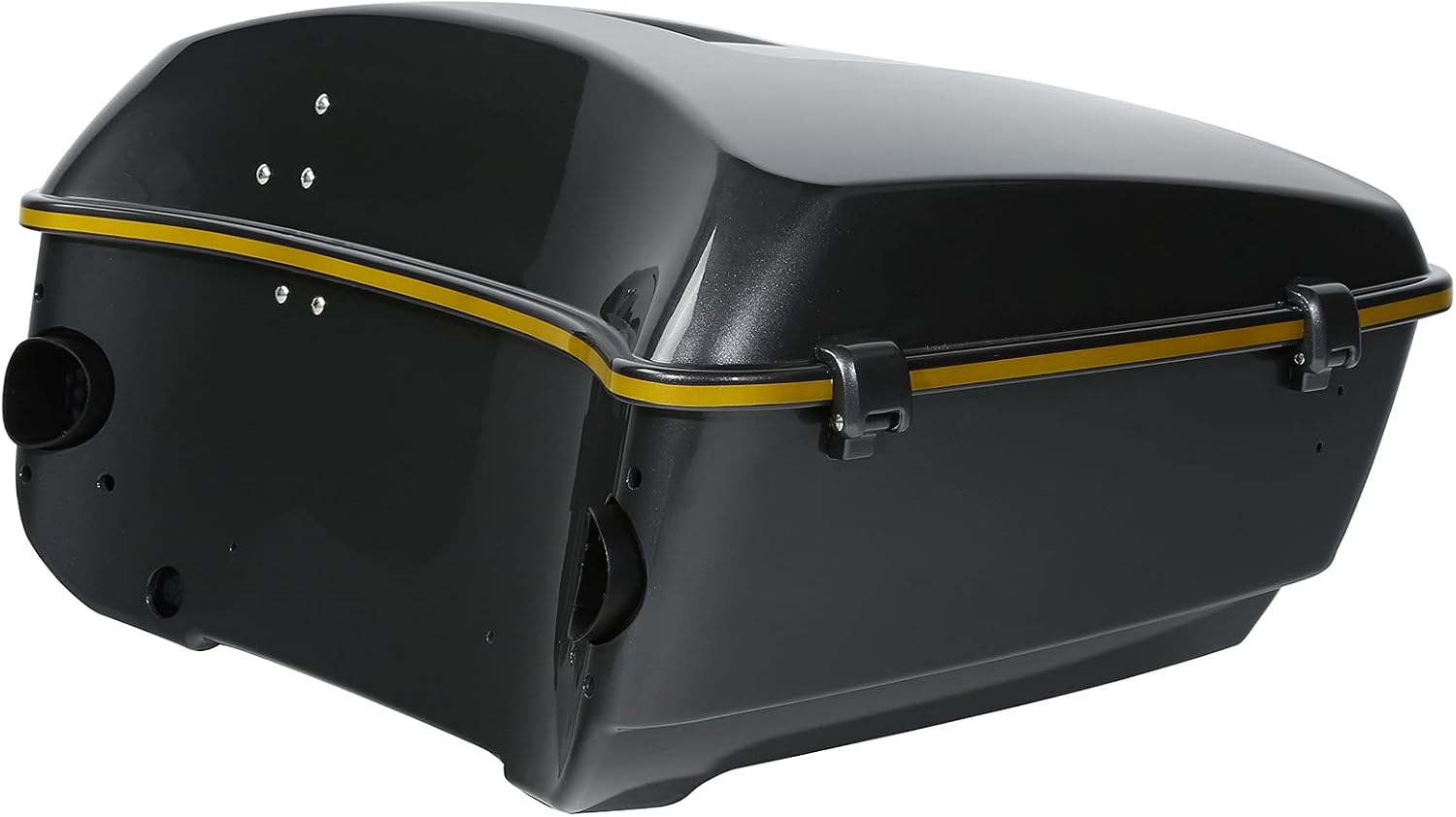 Gold/Black Geometric Shape Fade 13.7' King Trunk W/Latch Key Fit For Harley Trunk Touring CVO Road King Road Glide Street Glide Electra Glide Ultra Limited 2014-2025