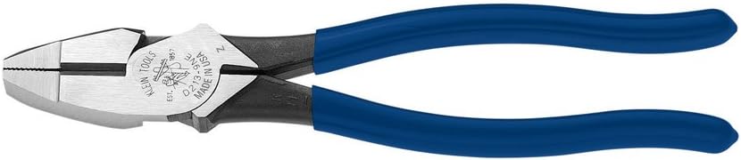 Klein Tools 80028 Hand Tools Kit includes Pliers, Screwdrivers, Nut Drivers, Backpack & D213-9NE Pliers, 9-Inch Side Cutters, High Leverage Linesman Pliers Cut Copper