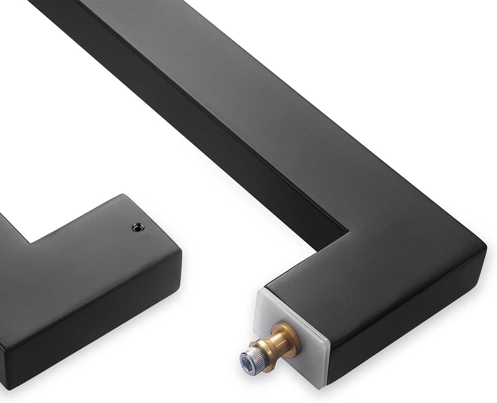 TOGU TG-6013 1800mm/71 inches Square/Rectangle Shape Stainless Steel Push Pull Door Handle for Solid Wood, Timber, Glass and Steel Doors, Full Matte Black Finish