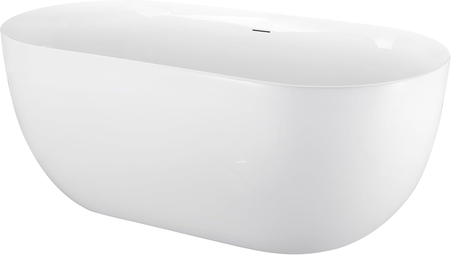 67' 100% Acrylic Freestanding Bathtub??Contemporary Soaking Tub??White Inside and Gray Outside