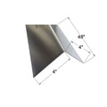 304 Stainless Steel Corner Guard, Protective Angle, 48'' Long (4 x 4, 16GA, No Hug Edges) Silver