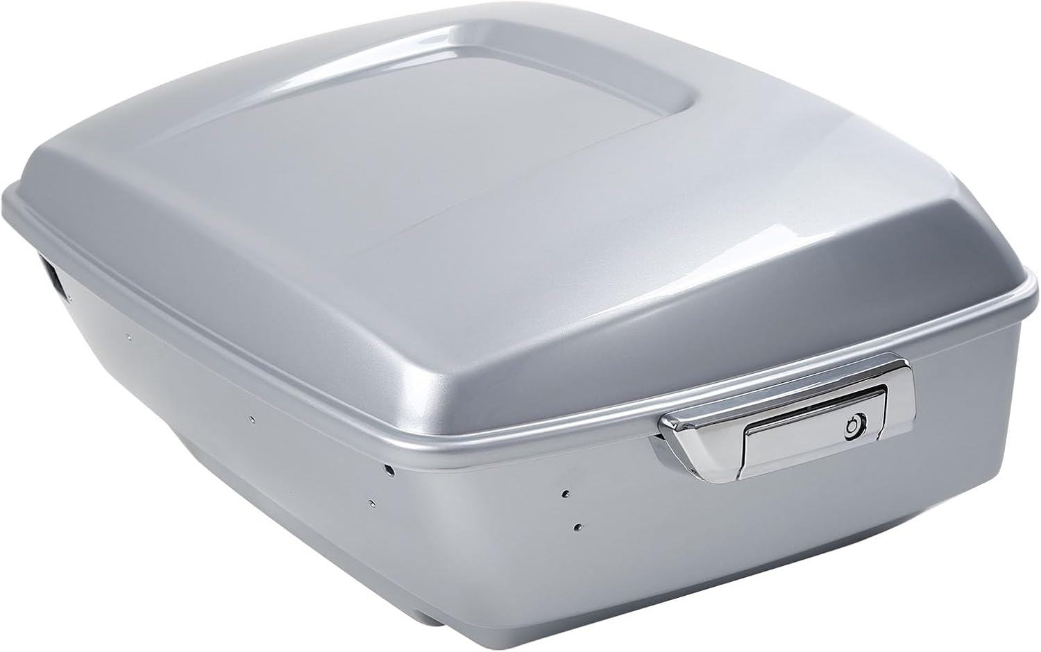 TCMT King Motorcycle Trunk Box W/Latches Keys Fit for Harley 2014-2025 Touring CVO Road King Road Glide Street Glide Electra Glide Ultra Limited Pack Barracuda Silver