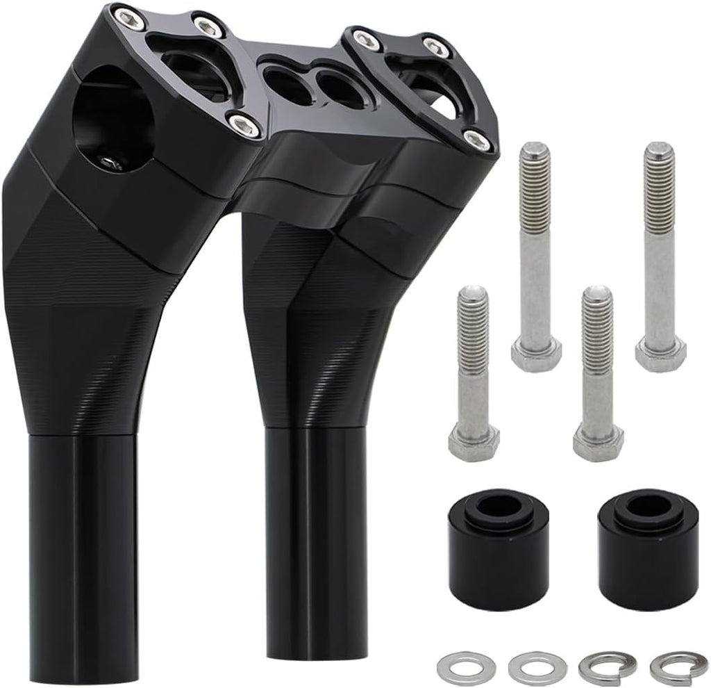 Motorcycle Pullback 6''Tall Handlebar Risers Extension Kit 1-1/8' 28mm Bar Clamp Dia Compatible with Harley Dyna Street bob Softail Sportster 883 1200