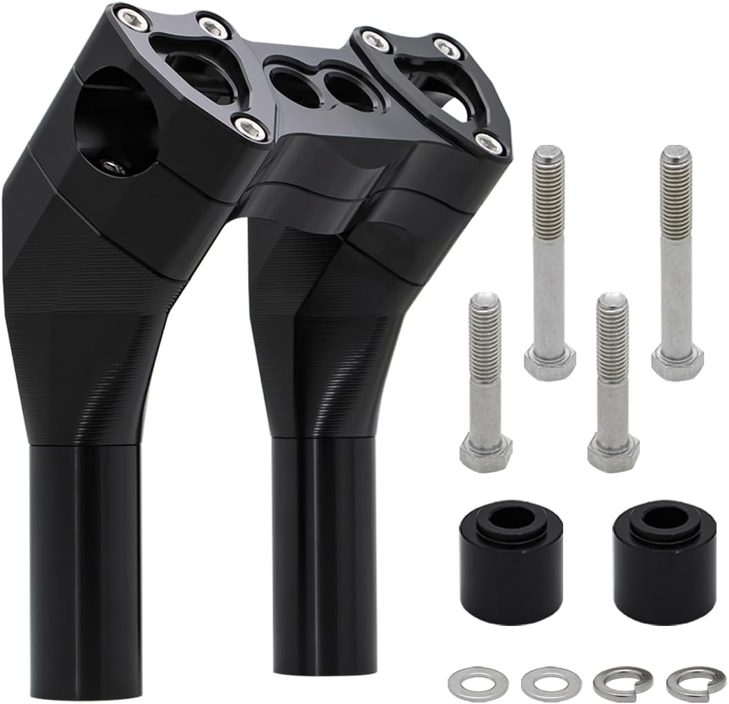 Motorcycle Pullback 6''Tall Handlebar Risers Extension Kit 1-1/8' 28mm Bar Clamp Dia Compatible with Harley Dyna Street bob Softail Sportster 883 1200