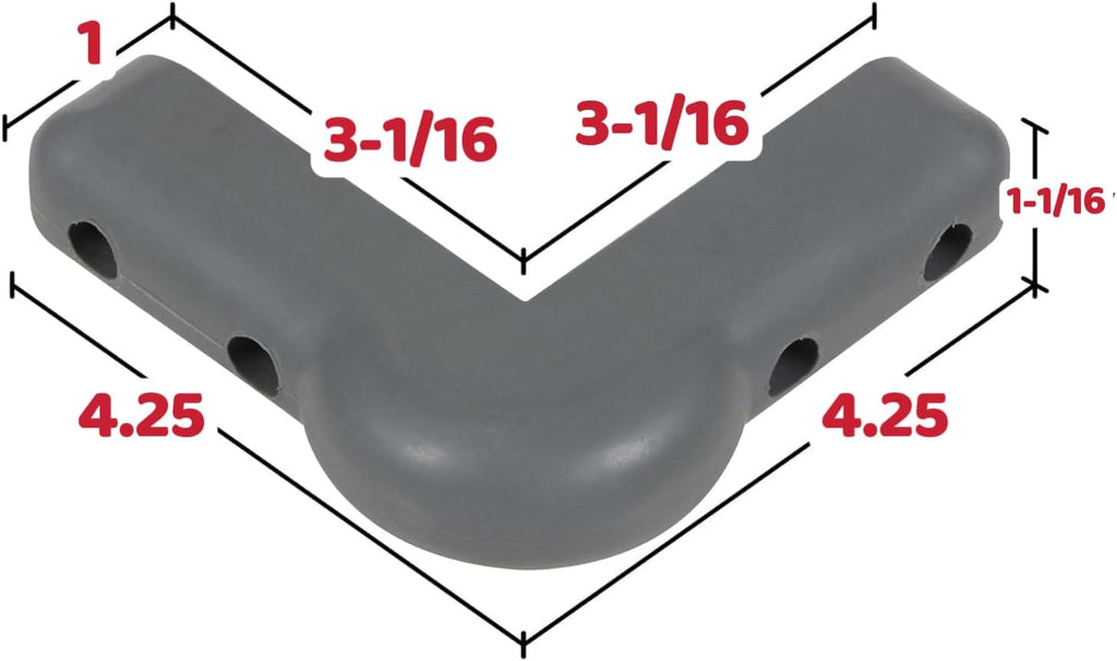 4.25 inch Rubber Corner Guard FZJ-03 Gray (60pcs)
