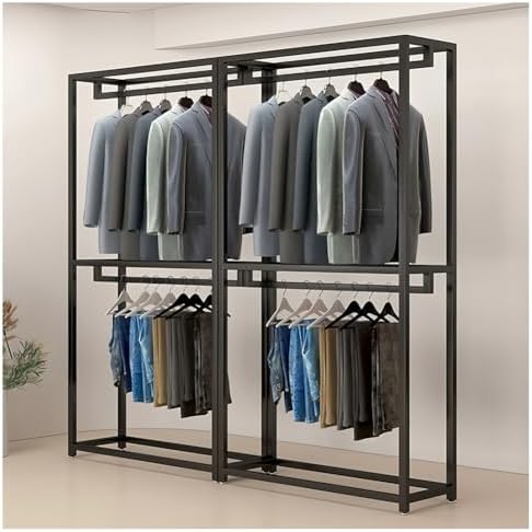 Heavy Duty Metal Garment Rack for Long Dresses - Commercial Wedding Dress Display Stand, Durable Boutique Clothing Organizer for Retail Storage