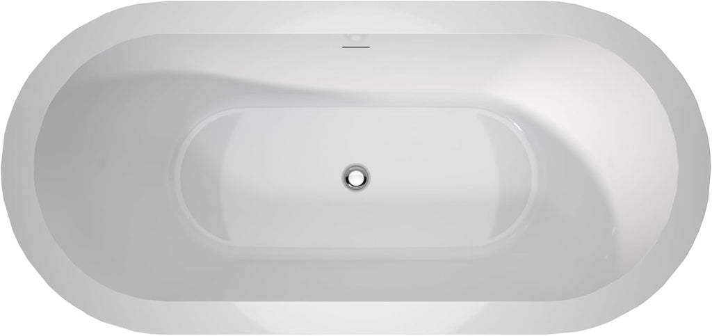 Acrylic Free Standing Tubs 67', Soaking Tubs, Luxury Deep Soaking Bath tubs,White