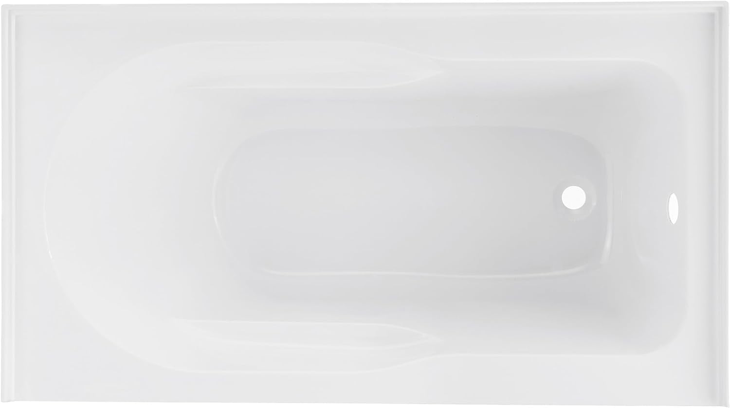 Dieppe 48'' x 32' Bathtub with Apron Right Hand Drain in White