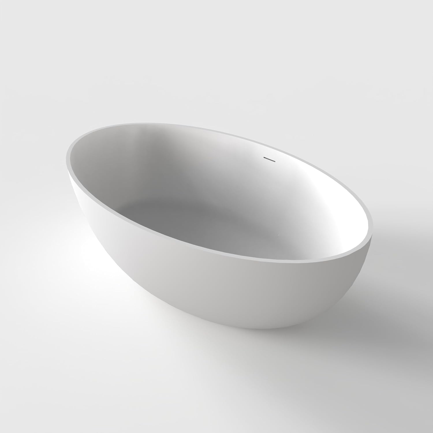67 inch freestanding solid soaking bathtub for bathroom
