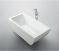 HomeStock 59' Freestanding Bathtub - Modern Oval Soaking Tub in White