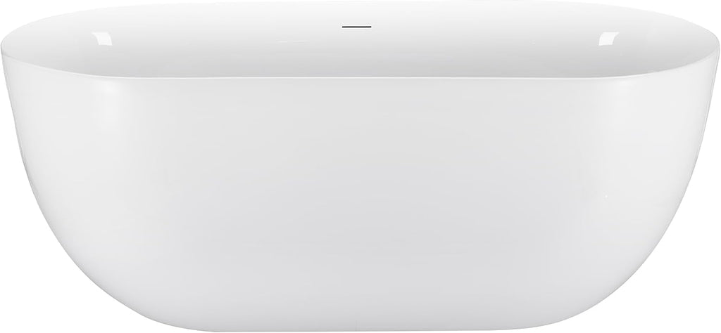 67' 100% Acrylic Freestanding Bathtub??Contemporary Soaking Tub??White Inside and Gray Outside