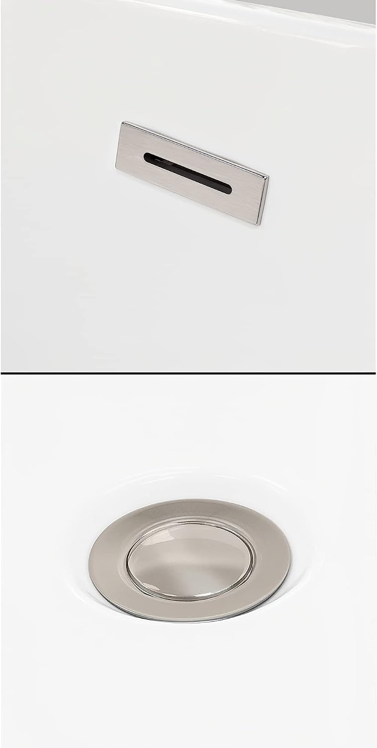 Wyndham Collection WCBTK150159BNTRIM Freestanding Bathtub, 59', White with Brushed Nickel Trim