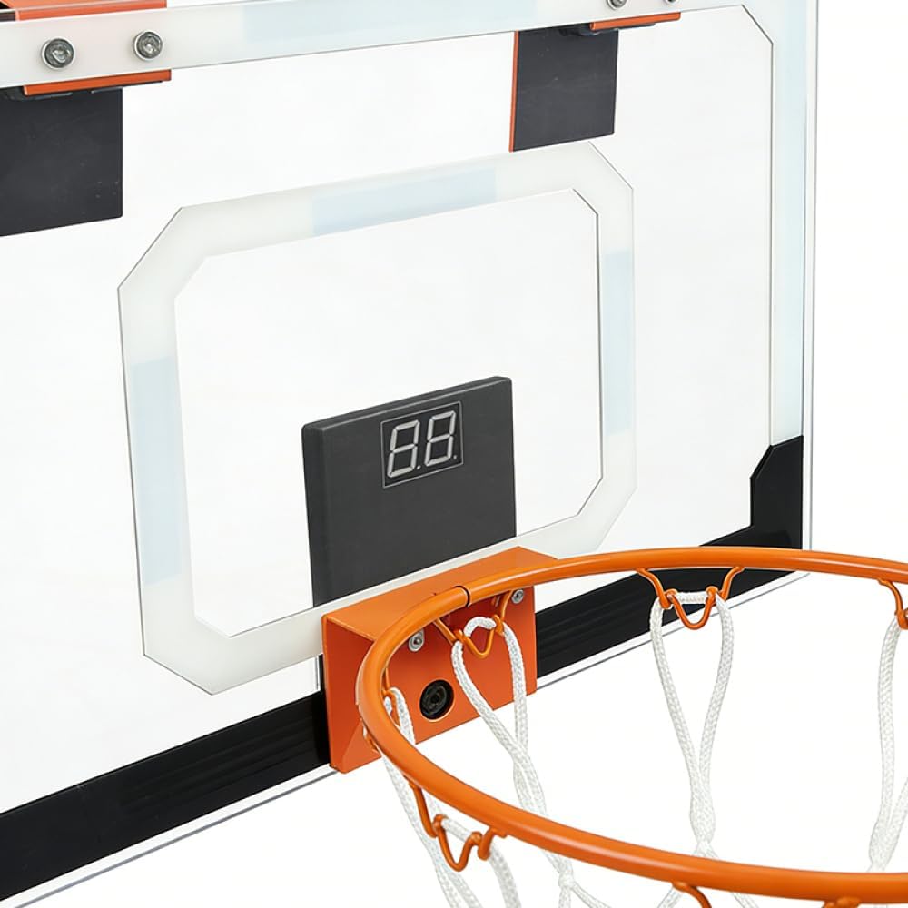 Compact Indoor Basketball Hoop for Home Office or Apartment Use – Over-the-Door Mount Design with Score Counter and Durable Steel Rim