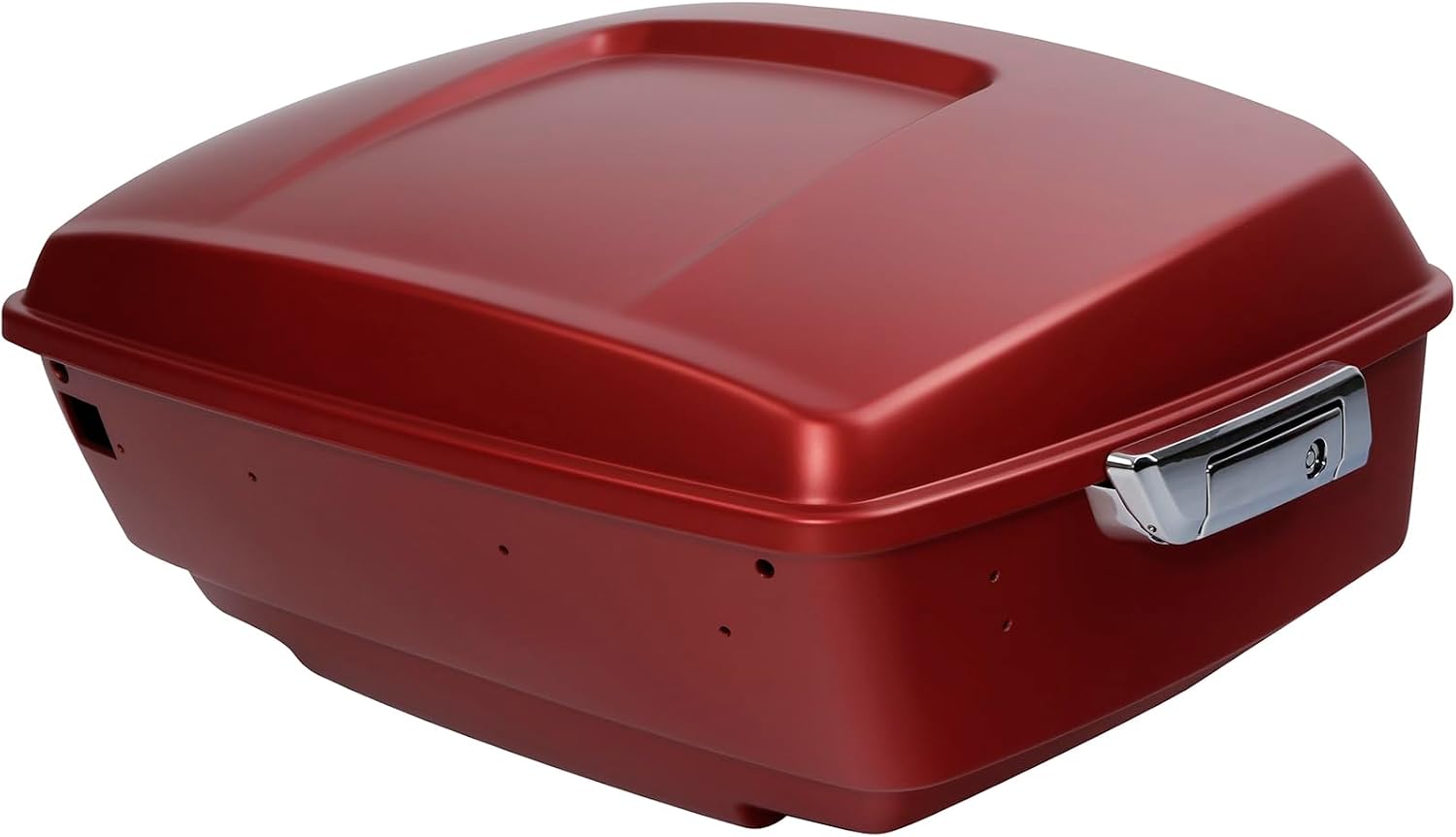TCMT 13.7' King Motorcycle Trunk Box W/Latch Key Fit For Harley 2014-2025 Touring CVO Road King Road Glide Street Glide Electra Glide Ultra Limited Wicked Red Denim
