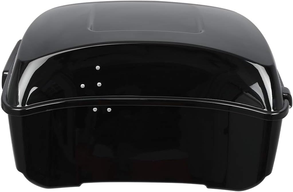 TCMT 13.7' King Motorcycle Trunk Box Black Latches Fits For Harley 2014-2025 Touring CVO Road King Road Glide Street Glide Electra Glide Pack