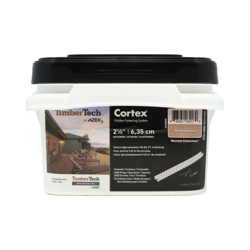 Timbertech Collated Cortex Hidden Plug Fasteners – Brownstone (100 sq/ft)