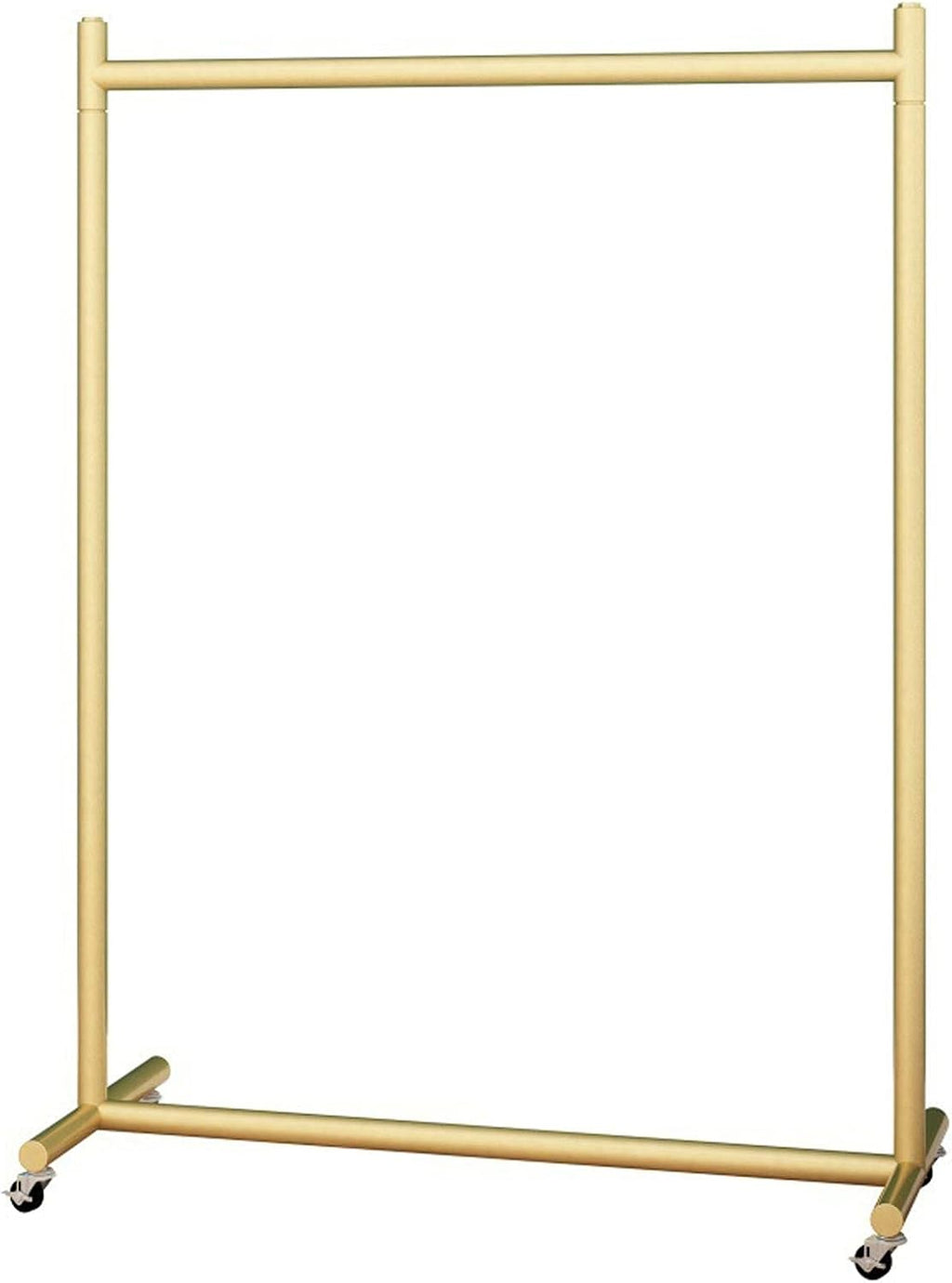 Mobile Clothes Rail on Wheels, 28mm Thicken Metal Clothes Rack Garment Display Stand with Casters, Holds up to 90 kg (Gold-80cm