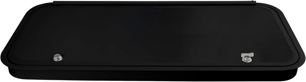 RV Baggage Door 36' Wide X 16' High with Rounded Corners and Thumblocks for RV's- Compartment Access Storage Doors with Top Hinge- Camper Trailer Motor Home- Black