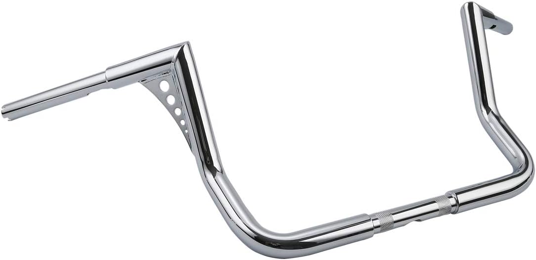 TCT-MOTORPARTS 12' Rise Ape Hangers Bars 1-1/4' Handlebars Fit for Harley Touring Electra Street Glide, Ultra Limited and Tri Glide models, Dressers, Baggers