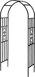 Metal Pergola Arbor, 100' H x 45' W Garden Arch Archway for Wedding Ceremony Party Curved Iron Plants Trellis Stand Use for Outdoor Garden Climbing Plants