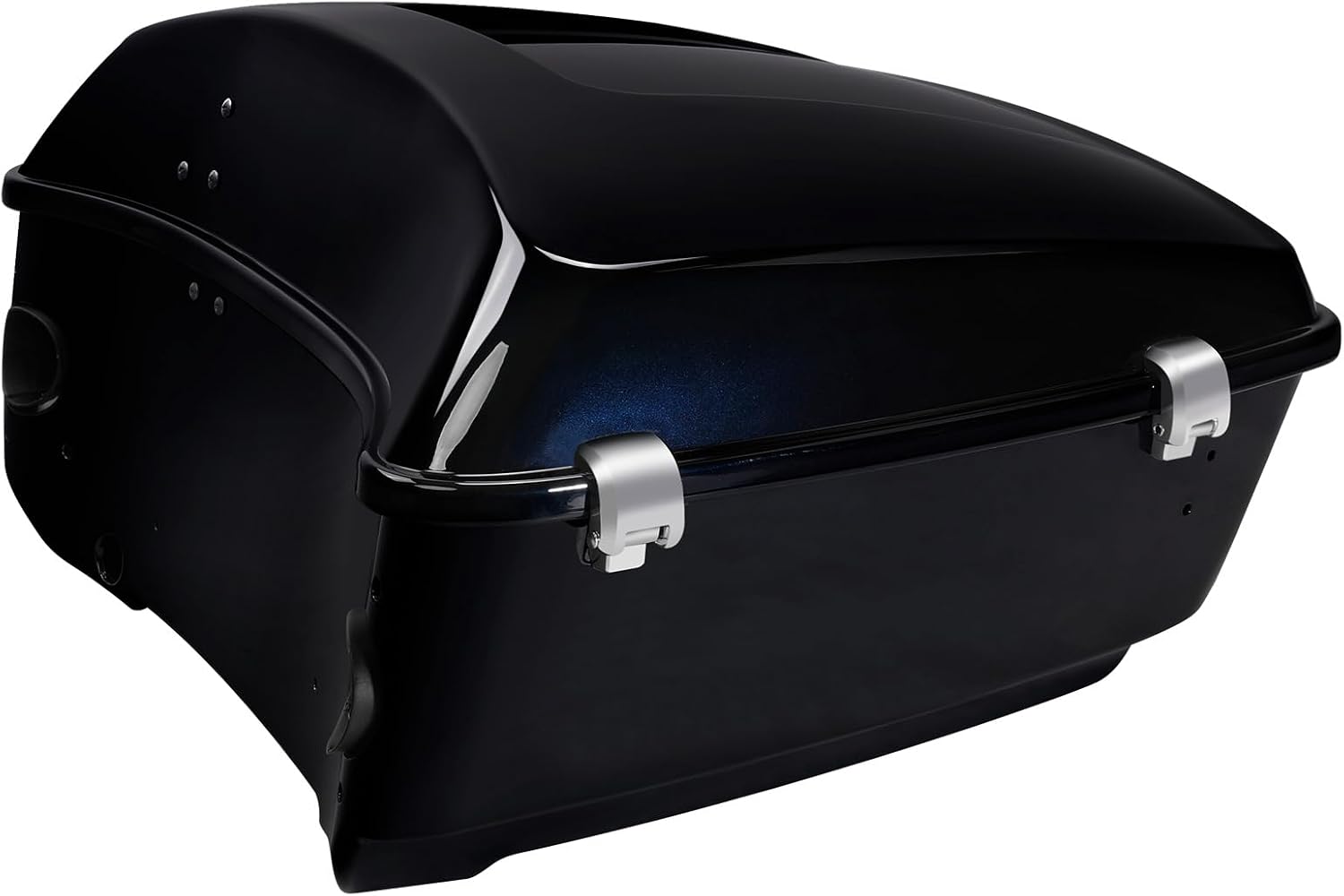 TCMT 13.7' King Motorcycle Trunk Box W/Latch Key Fit For Harley 2014-2025 Touring CVO Road King Road Glide Street Glide Electra Glide Ultra Limited Midnight Blue