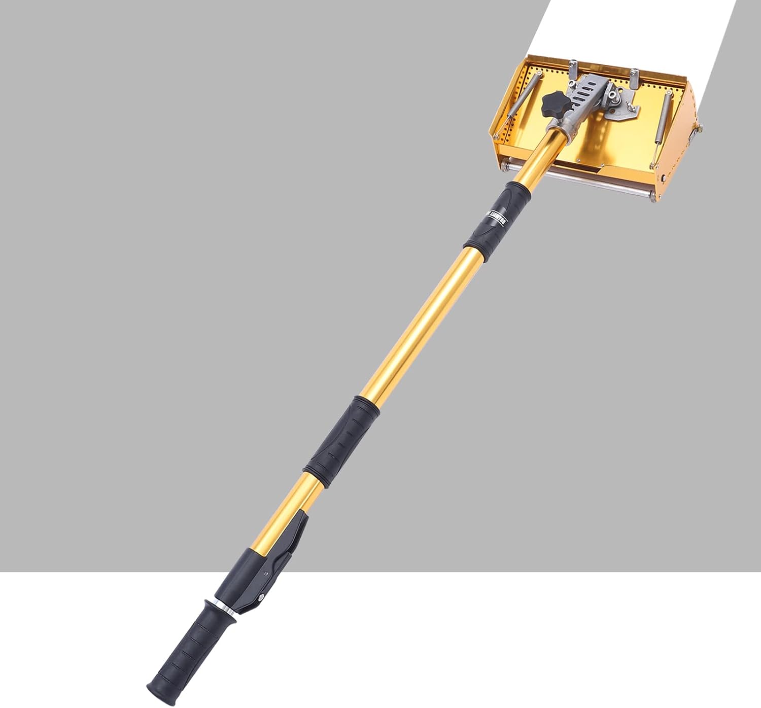 10.43in Drywall Flat Finishing Box Drywall Flat Finishing Box Tool Taping Tools Flat Finishing Box Set with 2.95-4.92ft Retractable Handles, and Spring Pressure Plates for Putty Workers Decorators
