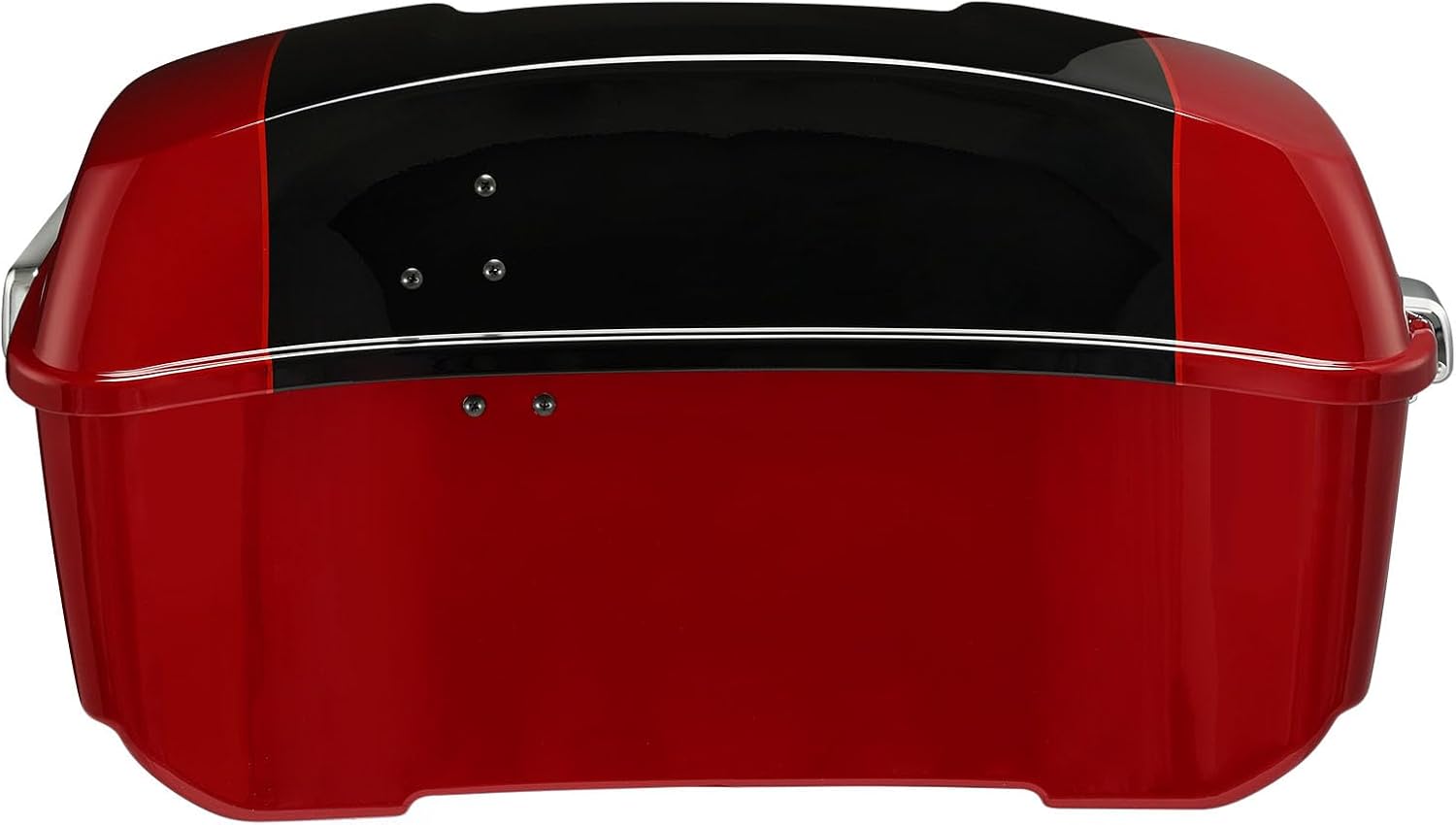 TCMT King Motorcycle Trunk Fit for Harley Touring 2014-2025 CVO Road King Road Glide Street Glide Electra Glide Ultra Limited Pack Billiard Red/Vivid Black