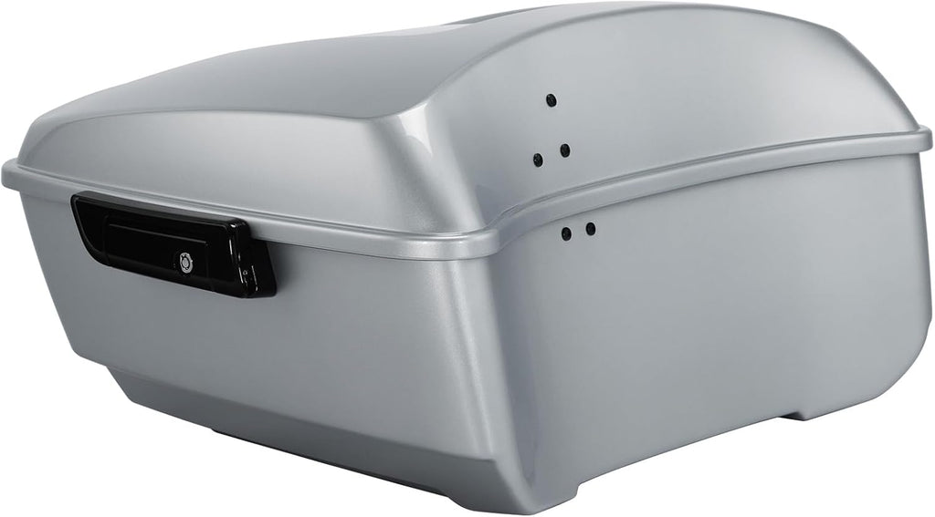 King Motorcycle Trunk Box Fit for Harley Touring 2014-2025 CVO Road King Road Glide Street Glide Electra Glide Ultra Limited Atlas Silver Metallic Pack