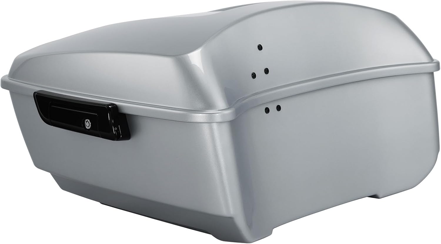 King Motorcycle Trunk Box Fit for Harley Touring 2014-2025 CVO Road King Road Glide Street Glide Electra Glide Ultra Limited Atlas Silver Metallic Pack