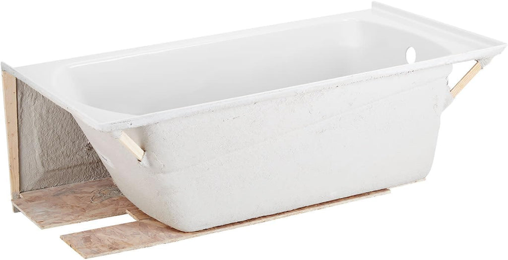 Signature Hardware 446975 Bradenton 60' Three Wall Alcove Acrylic Soaking Tub with Pre-Drilled Overflow Hole