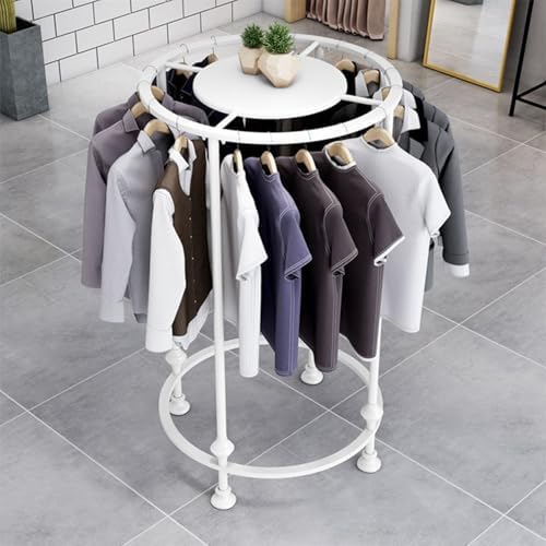 Heavy Duty Round Garment Rack, Freestanding Clothing Organizer for Retail & Home, Stylish Black Display Stand for Clothes Storage, Ideal for Boutiques & Bedrooms, 39'